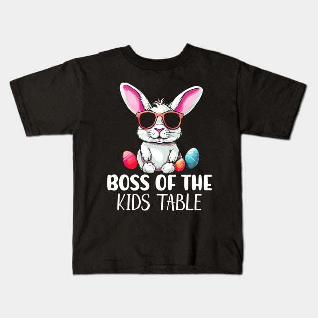 Boss of the kids table Kids T-Shirt by RusticVintager